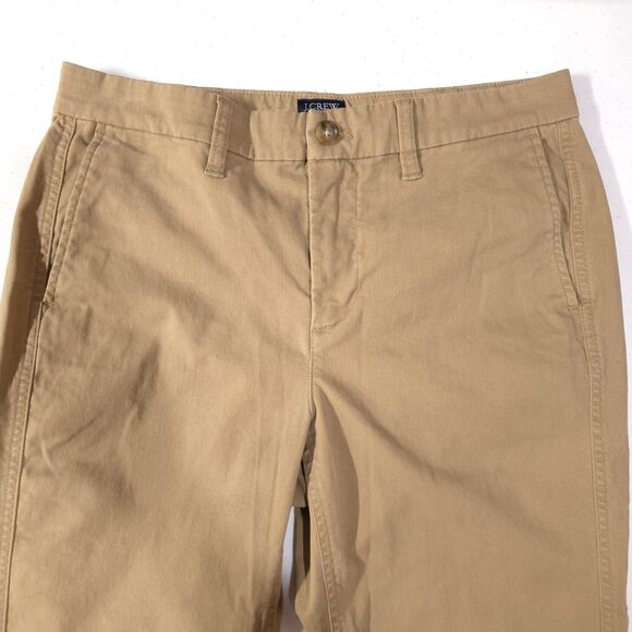 JCrew HighRise Khaki Pants Slacks 32x28 Sz4 Girlfriend Chino Stretch Comfort Tan - Picture 12 of 15